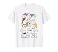 Snow White And Seven Dwarfs Line & Pop Maglietta