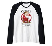 Snow White And Seven Dwarfs Warning Grumpy's Here Maglia con Maniche Raglan