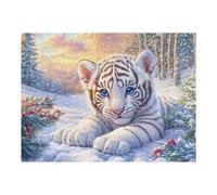 Snow White Tiger Puzzle 500 Pezzi Intelligenza E Logica Cute Pets Warm The Heart Gioco Educativo Sfida Per Ragazzi E Adulti Rompicapo Relax Per Serate Familiari 500 PCS