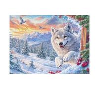 Snow White Wolf Puzzle 500 Pezzi Raffaello Per Collezionisti Cartone Di Alta Qualità Opere Rinascimentali Per Decorazione Ufficio Da Passatempo Qualità Premium 500 PCS