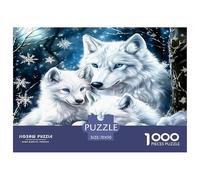 Snow Wolf Family 1000 Pezzi Puzzle Classici Per Adulti E Bambini Da 14 Anni E Più Giochi Rilassamento E Intelligence Sfida Impossibile - Regalo Per Amore E Amico 70x50cm/1000pcs
