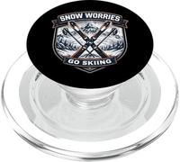 Snow Worries Go Sciare Sciatore Sci Gioco di parole Vintage Mountain Quote PopSockets PopGrip per MagSafe