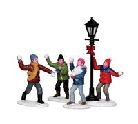 Snowball Fight set of 4 Lemax Cod 32133