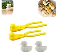Snowball Maker Toys with Handle for Snow Ball Fights, Snow Toys Kids Winter Outdoor Toys Snow Ball Clip Snow Games. (Duck-2pcs)