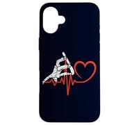 Snowboard Battito cardiaco Snowboard ECG Pulse Snowboarder Custodia per iPhone 16 Plus