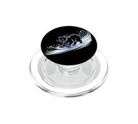 Snowboard Cat Kitty on Snowboard Inverno Snow Blue Cat PopSockets PopGrip per MagSafe
