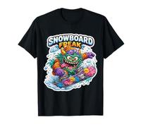 Snowboard Freak Snowboard Snowboarder Divertente Cool Adolescenti Maglietta