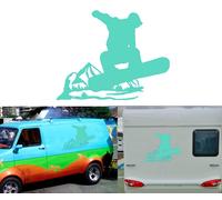Snowboard Montagne, Adesivo In Vinile