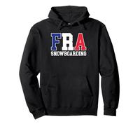 Snowboarder Bandiera Francia - Francese fra Snowboard Felpa con Cappuccio