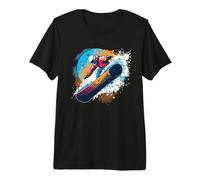 Snowboarder Streetart Lezioni di Snowboard Maglietta Premium