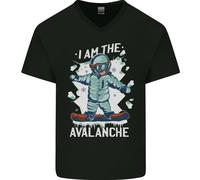 Snowboarding I Am The Avalanche Maglietta Divertente Da Uomo A V In Cotone