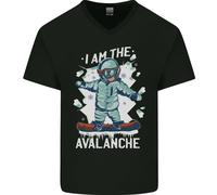 Snowboarding I Am The Avalanche Maglietta Divertente Da Uomo A V In Cotone
