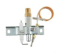 Snowchecking Asta elettrodo in metallo, 35 cm parte di ricambio accensione a fiamma singola con terminale piatto da 4,8 mm per stufa a gas GPL