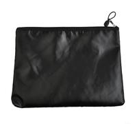 Snowchecking Borsa portadocumenti ignifuga, con esterno impermeabile, resistente al calore fino a 700 °C, in tessuto di silice, per passaporti, contratti e documenti (nero) (34 x 25 cm)