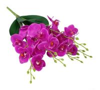 Snowchecking Bouquet di orchidee farfalle artificiali da 45 cm, con 20 boccioli di orchidee falene finte, per matrimoni, feste nuziali, casa, giardino, decorazione (viola)