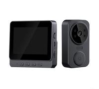 snowchecking Campanello video wireless, Campanello intelligente con display, Citofono vocale, Sistema di telecamere di sicurezza con schermo IPS da 43 pollici, Visioni notturne, Audio bidirezionale