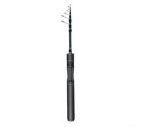 Snowchecking Canna da pesca telescopica ultraleggera da 1,5 m/1,8 m, manico in carbonio con punta solida, canna da viaggio per ruscello, fiume lago (1,8 m)