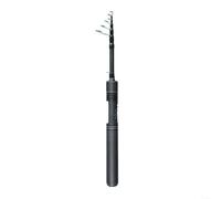 Snowchecking Canna da pesca telescopica ultraleggera da 1,5 m/1,8 m, manico in carbonio con punta solida, canna da viaggio per ruscello, fiume lago (1,5 m)