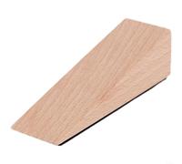 Snowchecking Confezione da 2 fermaporta in legno con base antiscivolo, fermaporta in legno sostenibile, per uso domestico o ufficio, colori scuri e chiari (scuro)