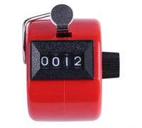 snowchecking Contatore manuale in plastica ABS a 4 cifre meccanico clicker manuale da 0000 a 9999 contatore ergonomico ripristinabile per concorso scolastico laboratorio stadio chiesa bar