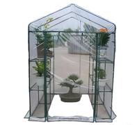snowchecking Copertura per serra in PVC a 3 strati, dimensioni 143 x 143 x 195 cm, adatta per piantare piante, verdure, fiori ed erbe, in PVC