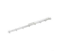 Snowchecking Gancio da parete in acciaio inossidabile, resistente, grado 202, per bagno e cucina, resistente alla ruggine con bordi arrotondati lisci, argento, 60 x 5 x 5 cm (gancio a 8 ganci)