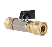 Snowchecking Idropulitrice M22 14 mm Adattatore rapido valvola a sfera On/Off interruttore per raccordi da 14 mm e 15 mm (adattatore)