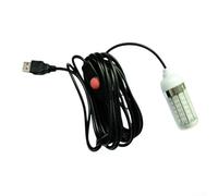 Snowchecking Lampada da pesca subacquea a LED da 5 V, ricaricabile tramite USB, con 4 colori, per pesca notturna, barca, piscina, serbatoio (verde)