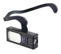 Snowchecking Lampada frontale a LED ricaricabile con sensore di movimento, batteria da 1500 mAh, 7 modalità e base magnetica, per campeggio, pesca, escursionismo: nero (B)