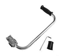 snowchecking Manico in lega di alluminio, impugnatura ergonomica antiscivolo per mangiatori e decespugliatori, riduce l'affaticamento della schiena, regolabile da 12,7 a 38,1 cm, nero/argento