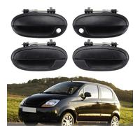 Snowchecking Maniglia esterna nera per sportello, per Chevrolet Spark 2010-2013 e Matiz 2005-2010, sostituisce OEM 96601472 96601473 96601474 96601475 (confezione da 4 pezzi)