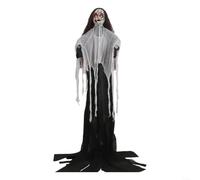 Snowchecking Movimento e suono attivato per Halloween sposa puntello con occhi LED rossi e effetti audio raccapriccianti per interni ed esterni coperti (A)
