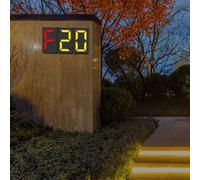 Snowchecking Numeri civici solari con LED RGB che cambia colore e modalità bianco caldo, ABS impermeabile IP55, sensore di luce automatico, cartello esterno bicolore (bicolore)
