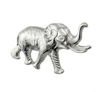 snowchecking Pomello a forma di elefante, maniglie per mobili, cassetti a forma di animale, accessori decorativi per la casa, solida struttura in lega di zinco, 5 strati (argento)