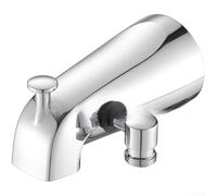 snowchecking Rubinetto moderno per vasca da bagno con deviatore tirante per tubi in rame standard in lega di zinco a cascata con beccuccio per montaggio a ponte in finitura placcata argento