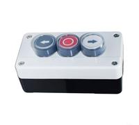 snowchecking Scatola a pulsante a 3 fori impermeabile con coperchio XAL-B324 Interruttore di controllo industriale ABS IP40 per terminale a vite per macchinari per ascensori (punti argento)