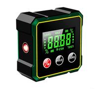 Snowchecking Scatola di livello digitale con display LCD, livello digitale ricaricabile di tipo C con base magnetica, angolo di misurazione a 360°, impermeabile