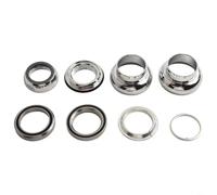 Snowchecking, set di cuscinetti CNC per bicicletta da corsa con filettatura da 2,5 cm, in lega di alluminio, forcella da 22,2 mm, tubo sterzo da 30 mm, parti da ciclismo leggere (argento)