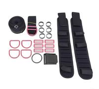 snowchecking Set di imbracature per montaggio posteriore con spallacci in neoprene, cinghie regolabili in nylon e hardware in acciaio inossidabile per piastra posteriore BCD (rosso)