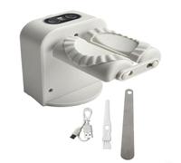 Snowchecking Stampo elettrico per ravioli automatico, con batteria da 1300 mAh, impostazioni a intervalli 6s/9s, base antiscivolo in PP, per cucina fai da te, colore grigio