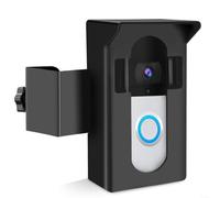 snowchecking Supporto per campanello senza trapano, staffa antifurto, kit cuneo angolare per campanelli video, metallo sicuro, struttura in plastica dura resistente alle intemperie, nero
