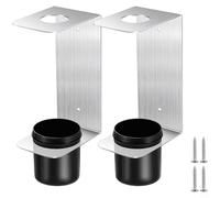 Snowchecking Supporto per imbuto per olio da parete in alluminio, con tazza rimovibile da 300 ml, staffa resistente, per imbuti da 20-45 cm, scaffale per garage e officina, argento, confezione da 2