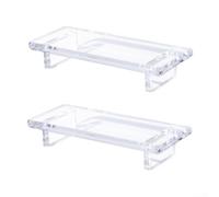 Snowchecking Vassoio da appoggio in acrilico trasparente, organizer per bagno, cucina, portasapone, profumo, 21 x 9 cm (due pezzi)