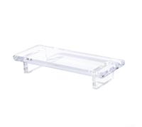 Snowchecking Vassoio da appoggio in acrilico trasparente, organizer per bagno, cucina, portasapone, profumo, 21 x 9 cm (caricato singolarmente)