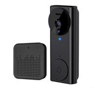 snowchecking Videocitofono HD, Telecamera senza fili, Campanello intelligente con audio bidirezionale, Visioni notturne grandangolari a 120°, 1200mAh per batteria, Configurazione senza trapano per la