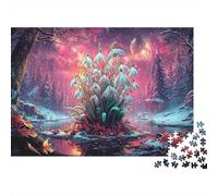Snowdrops Bloom Under Pink Moon Puzzle Scenery 1000 Pezzi Per Adulti - Rilassamento E Gioco Familiare, Come Regalo E Decorazione Da Parete 70x50cm/1000pcs