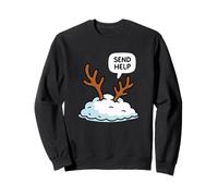 Snowed in Renna Send Help Funny Xmas Christmas Costume Felpa