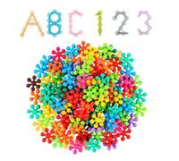 Snowflake Building Blocks | Educational Rotatable 3D Stereo Creative Exquisite Decoration Snowflake Plum Building Blocks 100 PCS | Interlocking Solid Stem Buildings Toys For Preschool Todddlers