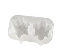 Snowflake Candle Mold - Premium Two-Cell Hexagon Silicone Form, Soft Nonstick Build, Detailed Texture Shaper, Versatile Casting Accessory | elegant soap modeling and festive candle forming with artist