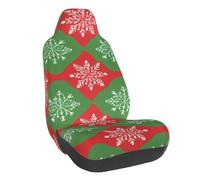 Snowflake Checkered Christmas Coprisedile Auto Anteriore 2 Pezzi Antimacchia Coprisedile Lavabile Copri-Sedile per Accessori SUV Veicolo